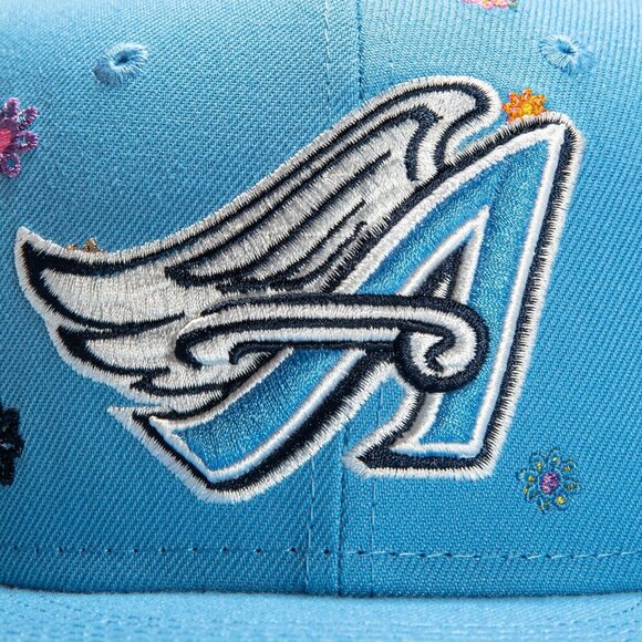 New Era Anaheim Angels 59FIFTY Fitted Hat Cap Super Bloom  New Era Anaheim Angels 59FIFTY Fitted Hat Cap Super Bloom Baby Blue